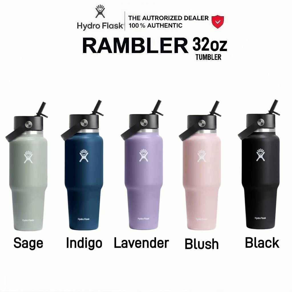 Hydro Flask Rambler 32oz Tumbler ขวดน้ำสแตนเลส ฝาหาง่ายมีหลอดดูด เก็บร้อนเก็บเย็น ของแท้100%