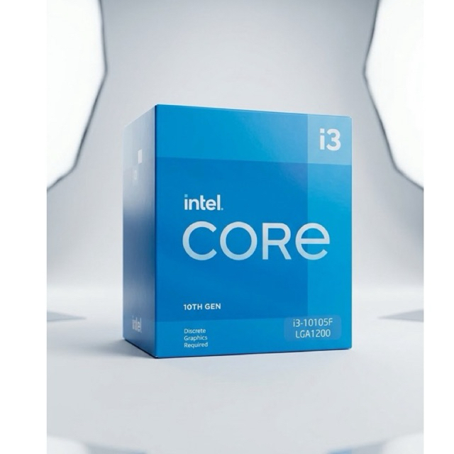 (มือ2) CPU Intel i3-10105F / i3 10105F 3.7GHz 4C/8T LGA 1200 Gen10 ครบกล่อง พร้อมซิ้งค์พัดลมเดิม สภา
