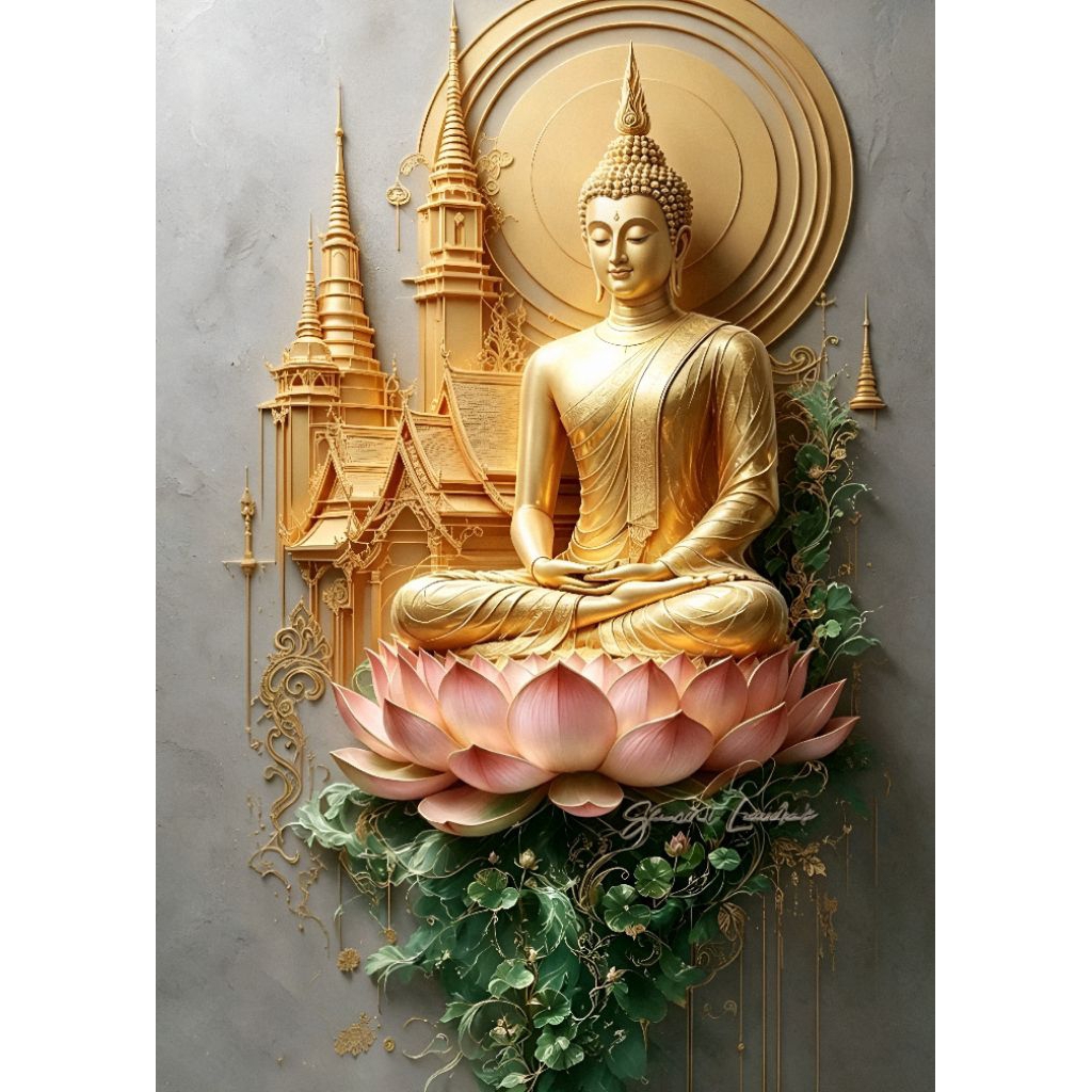 โปสเตอร์  กวนอิม ขนาด A3 ความหนา 200 แกรม  ภาพมงคล เสริมฮวงจุ้ย ตบแต่งบ้าน (29.7*42 cm)