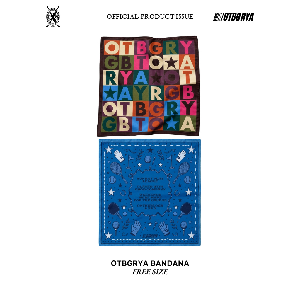 OTBG X RYA Bandana ผ้าเช็ดหน้า ผ้าโพกหัว ขนาด 54x54