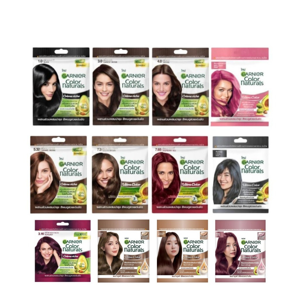 ครีมย้อมสีผม การ์นิเย่ GANIER Color Naturals (1ซอง) 30ml มีให้เลือกทั้งหมด 12 สี