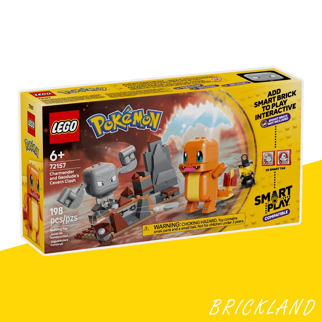 LEGO Pokémon™ SMART Play 72157 Charmander and Geodude's Cavern Clash ของแท้ 100% พร้อมส่ง