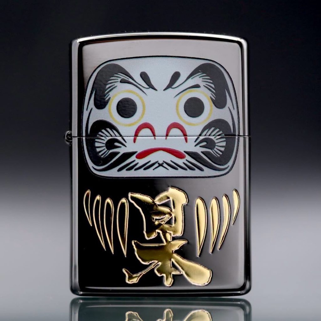 ซิปโป้ รุ่น ZJP0202 Black Daruma 黒いだるま ของแท้ รับประกันตลอดชีวิต นำเข้าและจำหน่ายโดยตัวแทนจำหน่าย