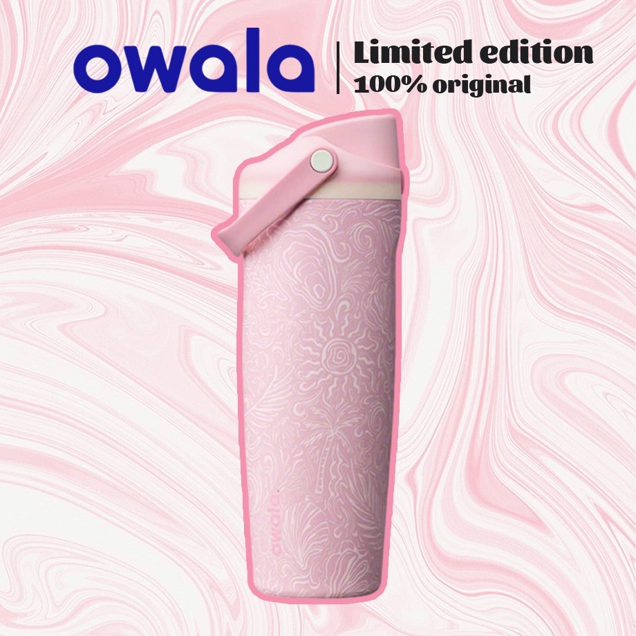 ⭐ Owala FreeSip Sway Coastal Bohemian 30oz ขวดน้ำเก็บอุณหภูมิ กระติกน้ำสแตนเลส 304 BPA Free เก็บร้อนเก็บเย็น