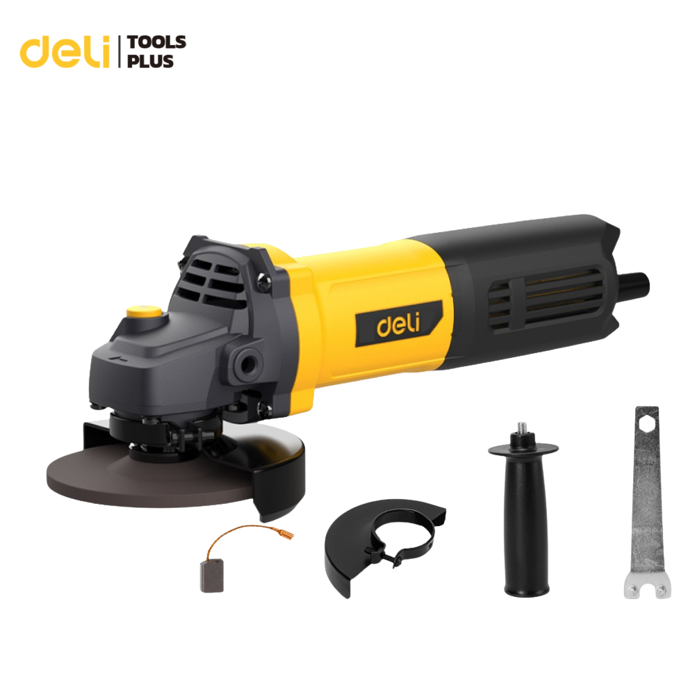 [ฟรีแผ่นตัด] Deli เครื่องเจียร์ไฟฟ้า ลูกหมู หินเจียร์ 4 นิ้ว 750W 12000รอบ/นาที ระบายความร้อนดี Angle Grinder