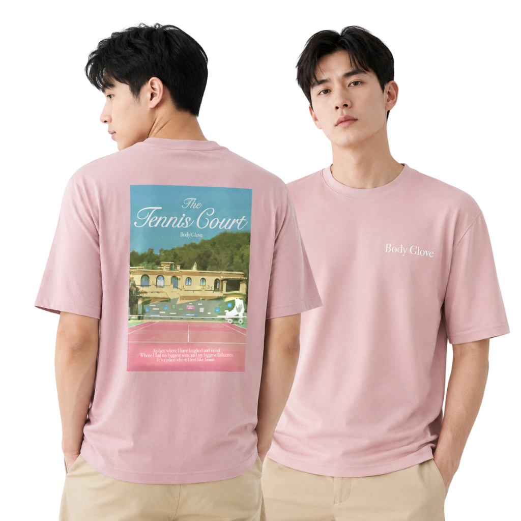 BODY GLOVE COURTSIDE ESCAPE MEN'S T-SHIRT 2026 - เสื้อยืดแขนสั้น สีชมพู