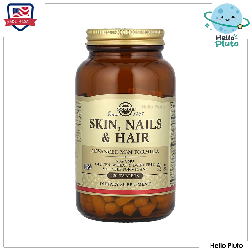 Solgar, Skin, Nails & Hair, Advanced MSM Formula, 120 Tablets