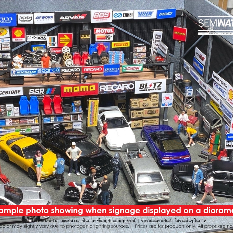🇹🇭พร้อมส่ง♦️ป้ายแต่งอู่ สเกล 1/64♦️Garage Poster / Garage Signage 1/64 scale เซ็ตสุดคุ้ม!