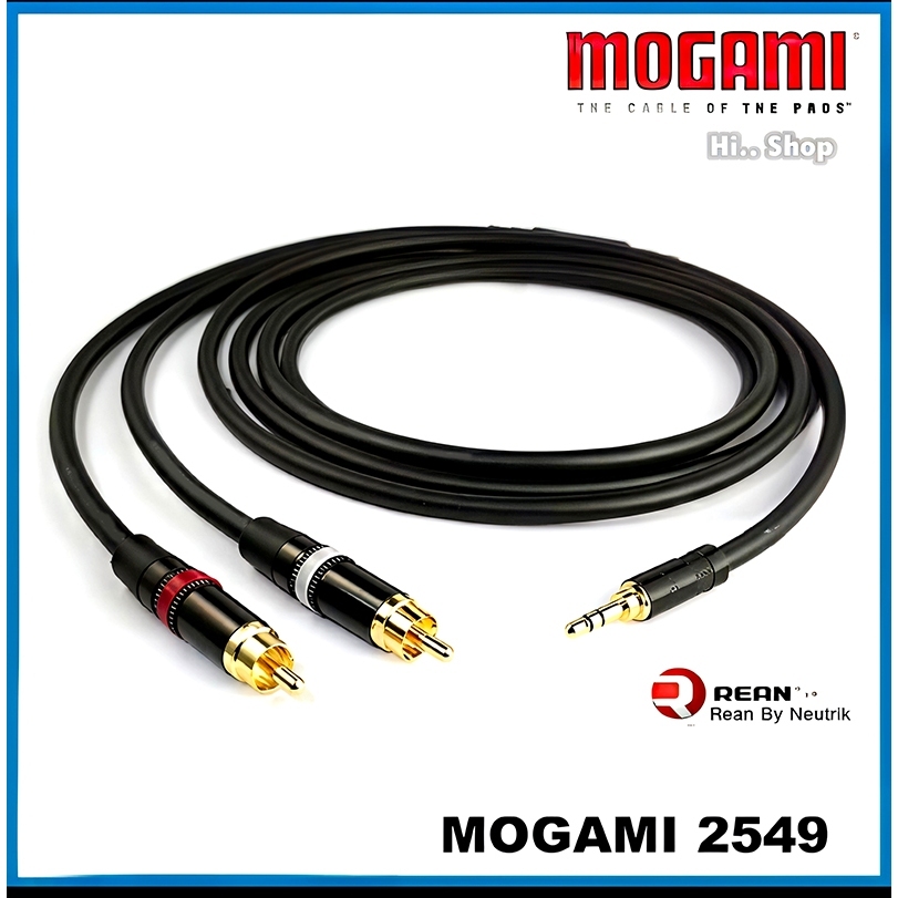 สาย Y TRS3.5- RCAx2 ใช้สาย MOGAMI 2549 หัว Neutrik Rean บัดกรีด้วยตะกั่วเงิน