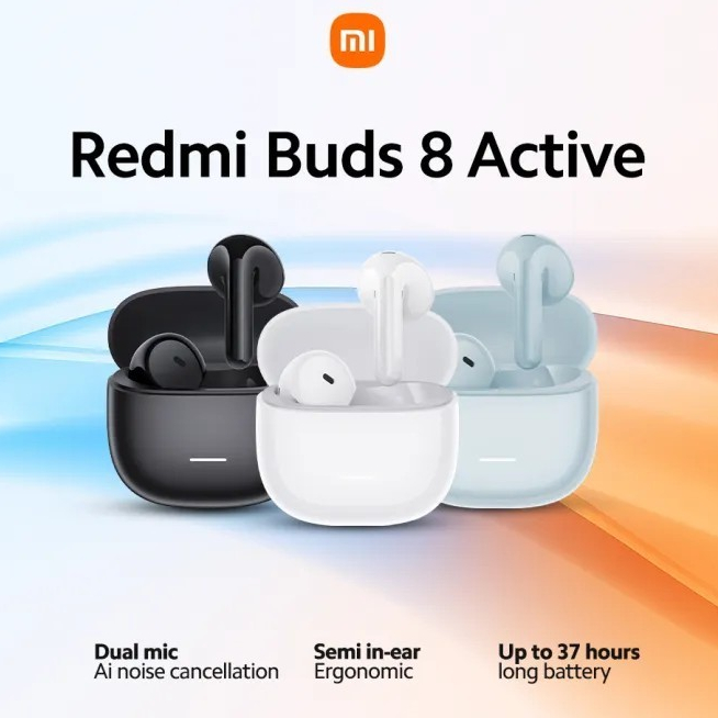 Xiaomi Redmi Buds 8 Active หูฟังไร้สาย บลูทูธ น้ำหนักเบา 3.8 กรัม ดีไซน์สวมใส่สบาย ให้เสียงคุณภาพสูง