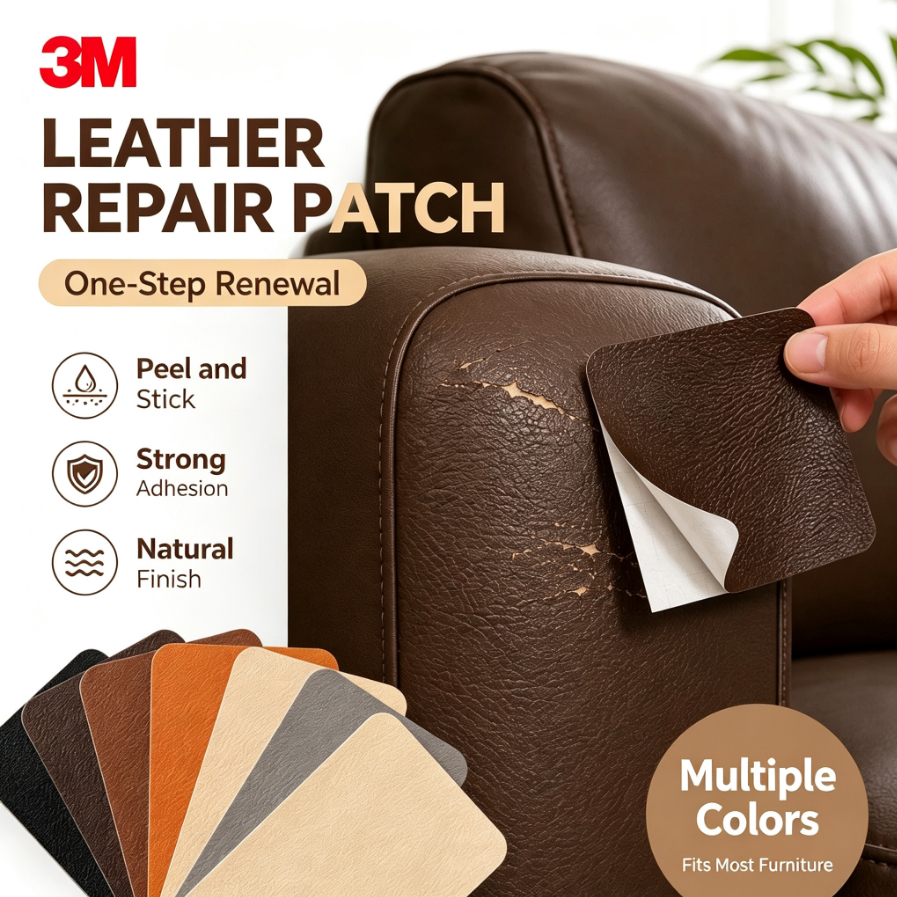 หนังซ่อมเบาะ 3M กาวติดแน่น PU 20*137cm 30*137cm หนังโซฟาสติกเกอร์ซ่อม รถ เบาะหนังข้างเตียง Hole Patches Sticker