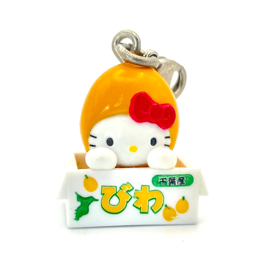 🍊✨ Vintage 2004 Hello Kitty Chiba Boso Biwa Gotochi Mascot Charm 🇯🇵