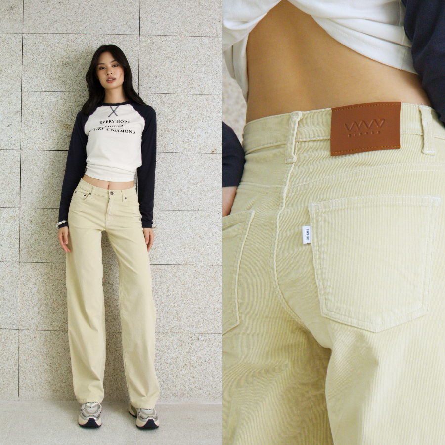 กางเกง NUMGEN BA11-BA12 กางเกงผ้าลูกฟูกขากระบอกเอวกลางค่อนต่ำ รุ่น Caro Corduroy Pants - ผ้ายืด รูปที่ 3