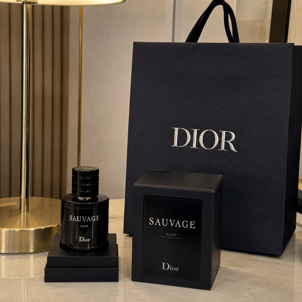 น้ำหอมผู้ชาย Dior Sauvage Elixir ชุดของขวัญ กล่องพร้อมถุงช้อปปิ้ง กลิ่นไม้สไปซี่