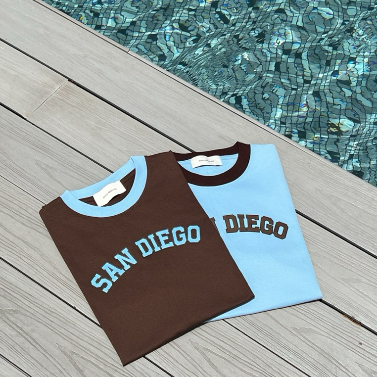more.than.me เสื้อยืด Oversize ผ้าหนานุ่ม ลาย SAN DIEGO
