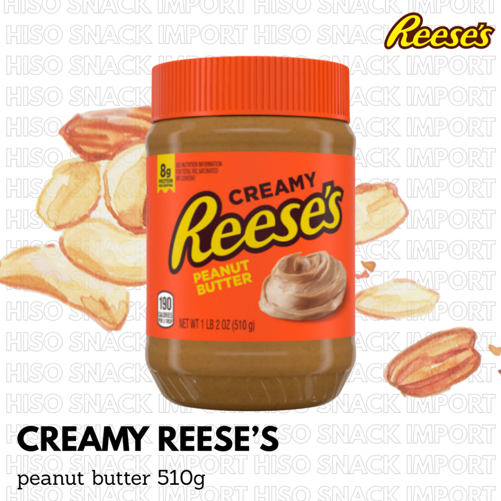 Reese's Creamy Peanut Butter spread น้ำหนัก 510g สินค้านำเข้าจากUSA BB.01/2028