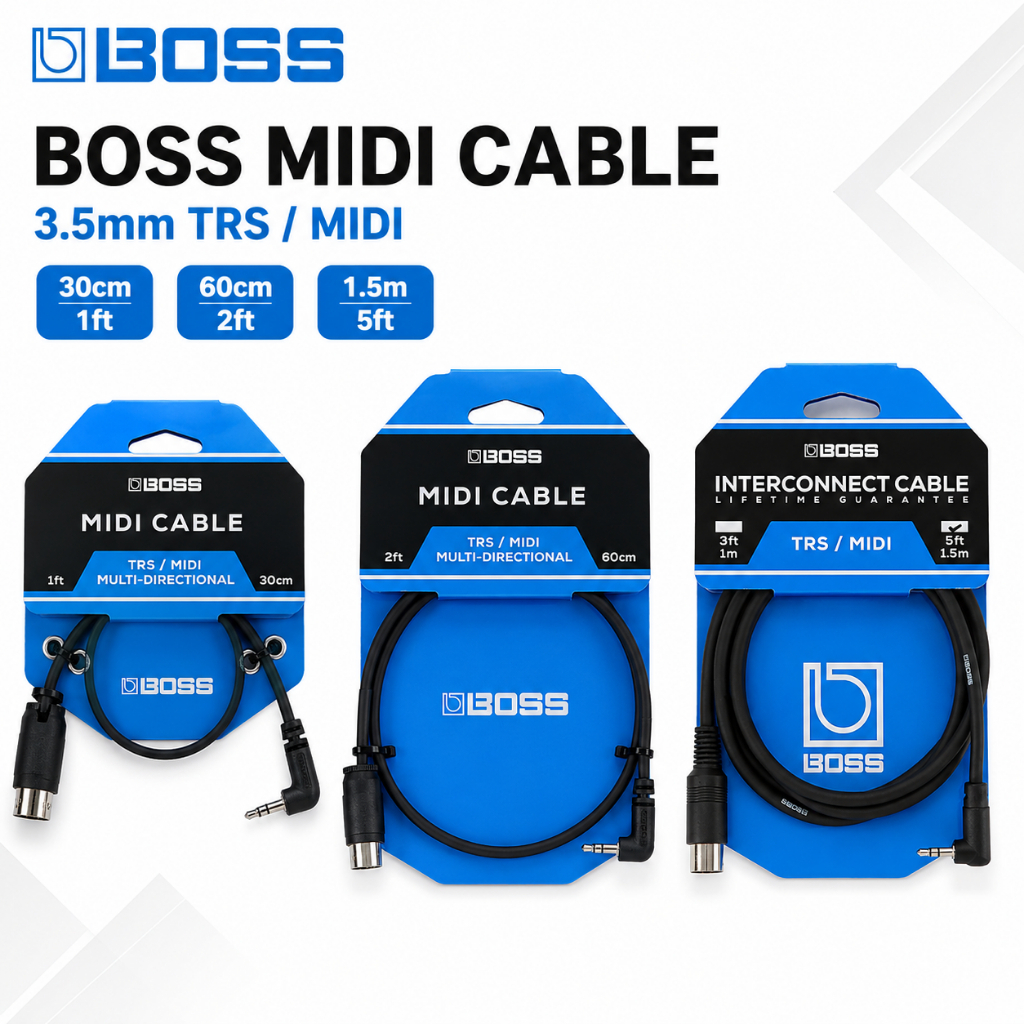 BOSS สาย MIDI BMIDI 3.5mm TRS to 5-Pin MIDI 30cm 60cm 1.5m