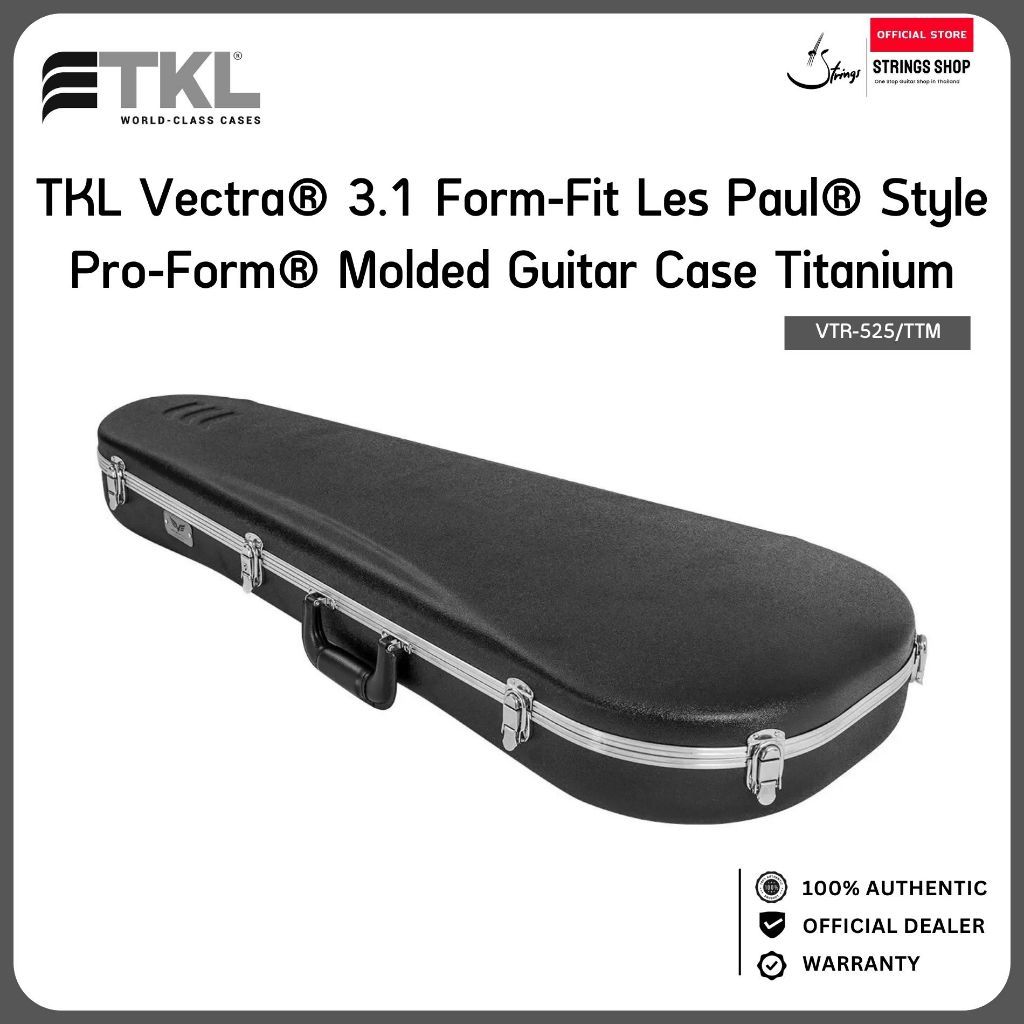 TKL Vectra 3.1 Form-Fit Les Paul Style Pro-Form Molded Guitar Case Titanium เคสกีตาร์ไฟฟ้าทรง Les Pa