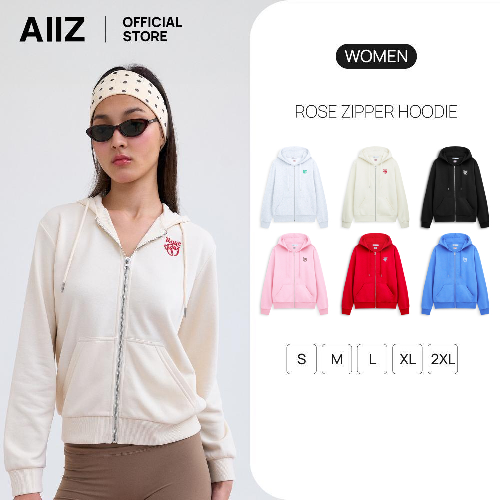 AIIZ هودي نسائي بسحاب Rose — صورة 8