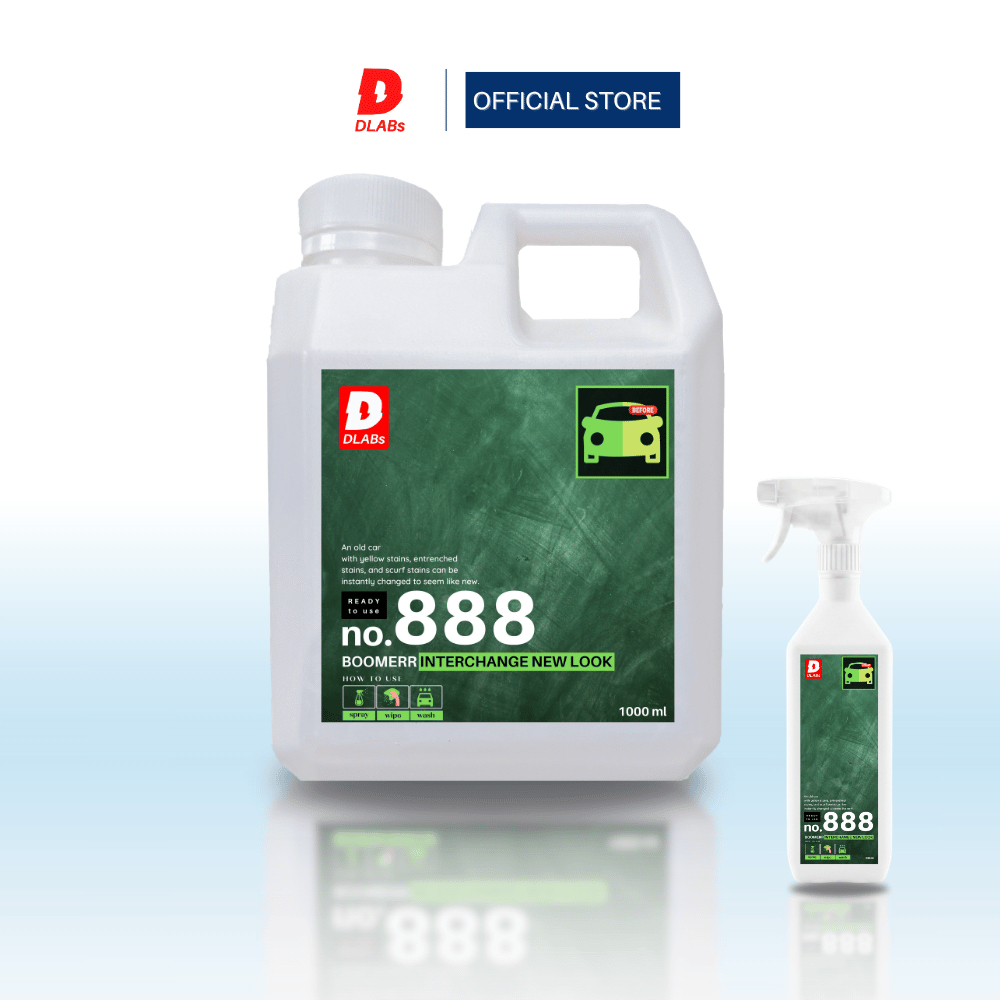 888 น้ำยาสลายคราบหมอง สำหรับรถสีขาว พร้อมใช้งาน5L [BOOMERR BY DLABs]