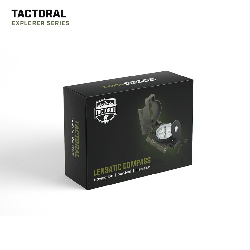 Tactoral Explorer Lensatic Military Compass เข็มทิศทหารเลนซาติก| Metal Case Liquid-Filled | สี Sap Green — صورة 8