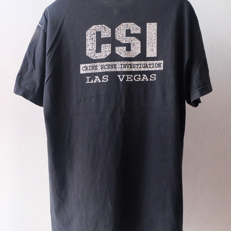 เสื้อวินเทจ Vintage CSI อก 21 นิ้ว ยาว 30 นิ้ว สีดำ