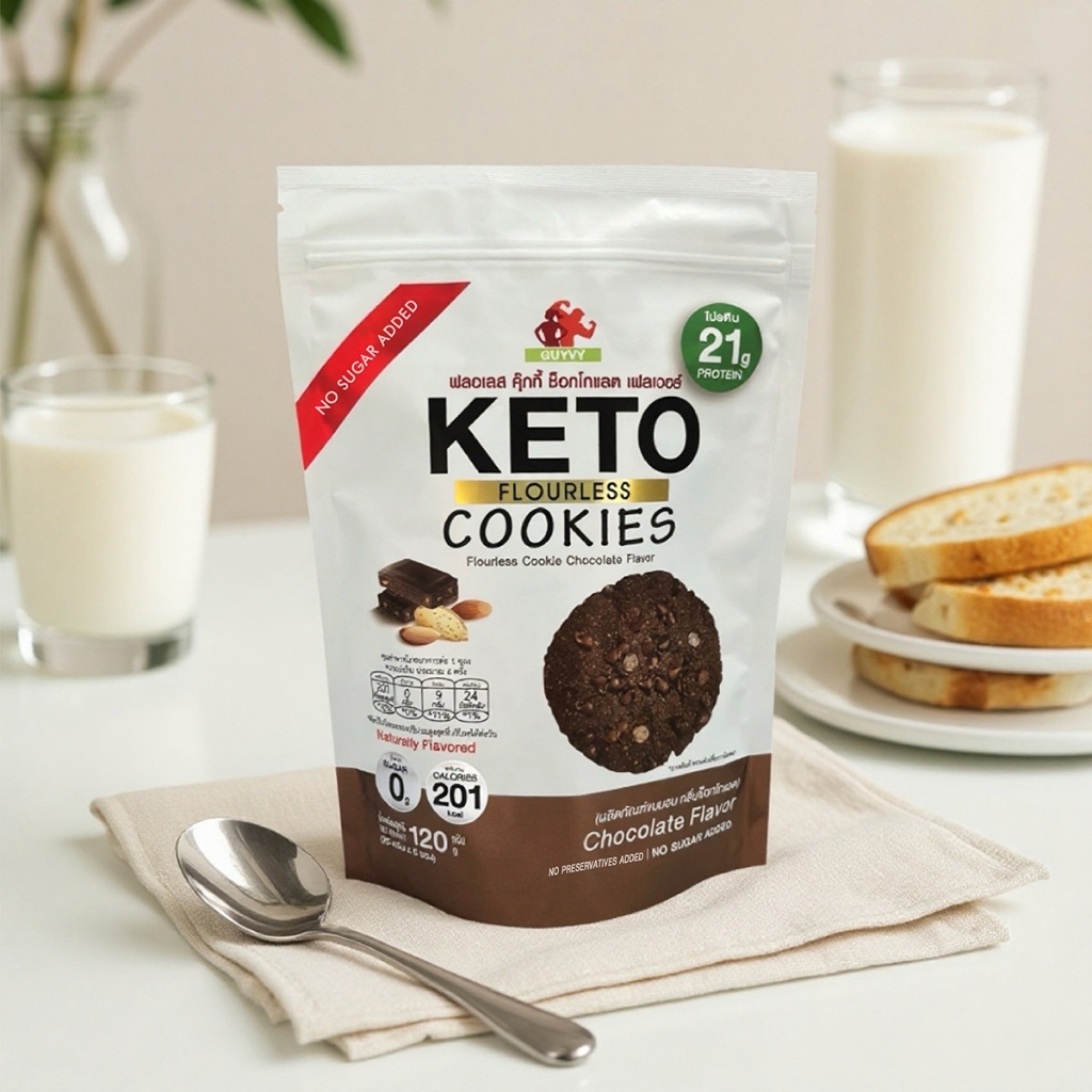KETO Cookies For lean by Guyvyhealthyfood คุกกี้คีโต ไม่ผสมแป้ง ไม่เติมน้ำตาลเพิ่ม เหมาะสำหรับคนควบคุมน้ำตาลและน้ำหนัก
