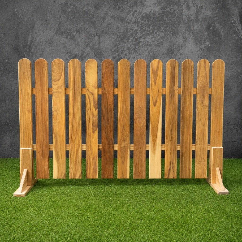 รั้วไม้สัก ขนาด50x100ซม. พร้อมส่ง!!! ระแนงไม้ตกแต่งสวน รั้วกลางแจ้ง