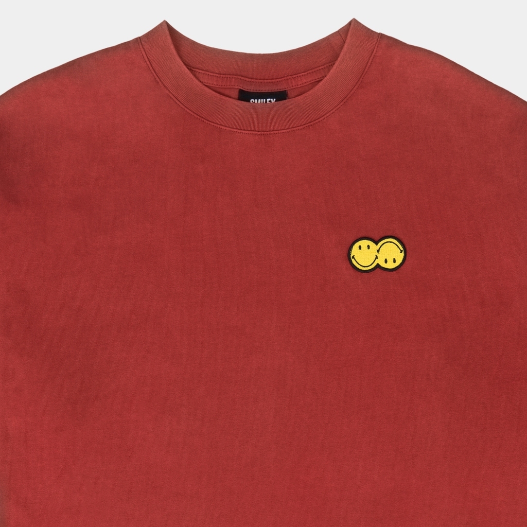 SMILEY® RED TWIN FACES OVERSIZED TEE — صورة 3