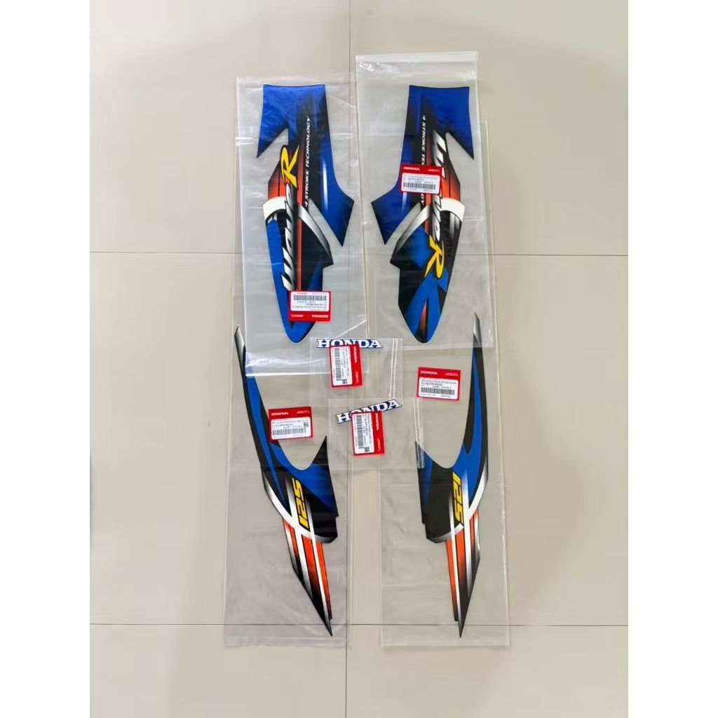 สติ๊กเกอร์ WAVE 125R แท้ศูนย์ - ใช้ติดกับรุ่นรถสีน้ำเงิน/ฝาครอบตัวถังสีดำ รหัส KPH-650ZC