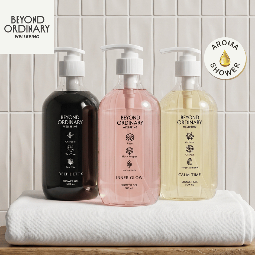 [ส่งฟรี] Beyond Ordinary The Ultimate Spa Ritual เซตเจลอาบน้ำอโรม่าออร์แกนิค ไซส์ใหญ่ 500ml x 3 ขวด