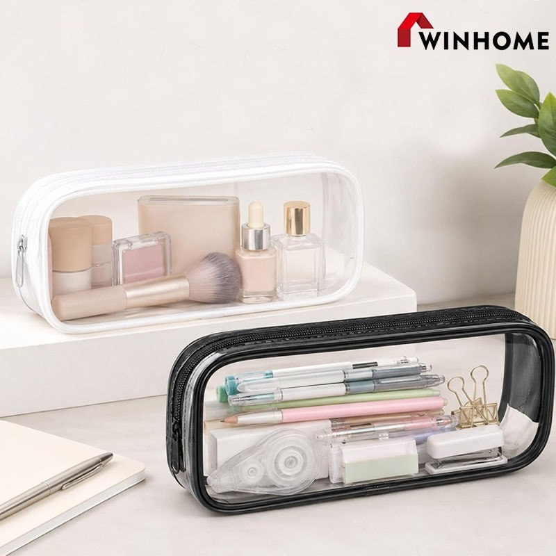 กล่องดินสอ PVC Pencil Case กระเป๋าดินสอใส กระเป๋าเครื่องเขียน ความจุสูง
