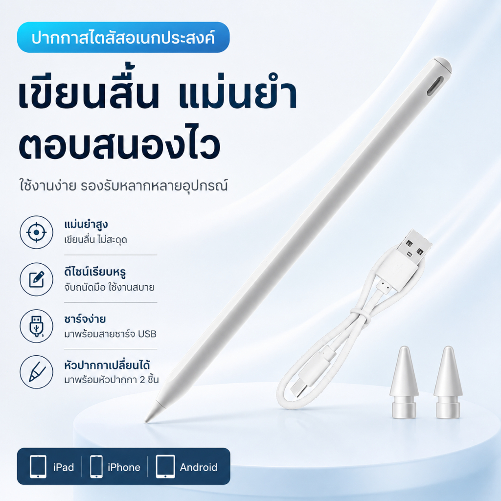 ปากกาสไตลัส 4096 ระดับ 240Hz วาดหน ้ าจอการเขียนหน ้ าจอแท ็ บเล ็ ต Touch latency ต ่ ําปากกาสมาร ์ ทสําหรับ Pad Pro