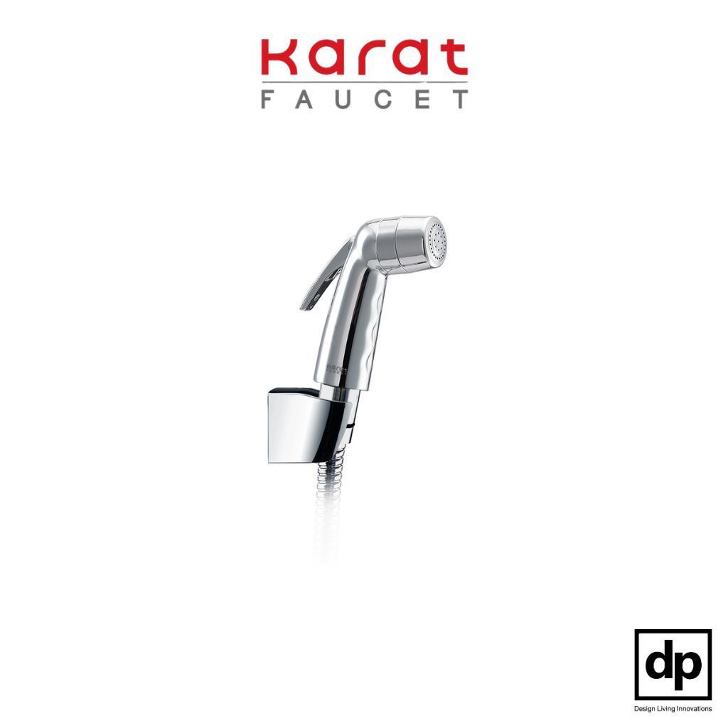 KARAT FAUCET ชุดฉีดชำระ พร้อมสายโลหะและขอแขวน ครบชุด สีโครเมียม BW01-50S ของแท้