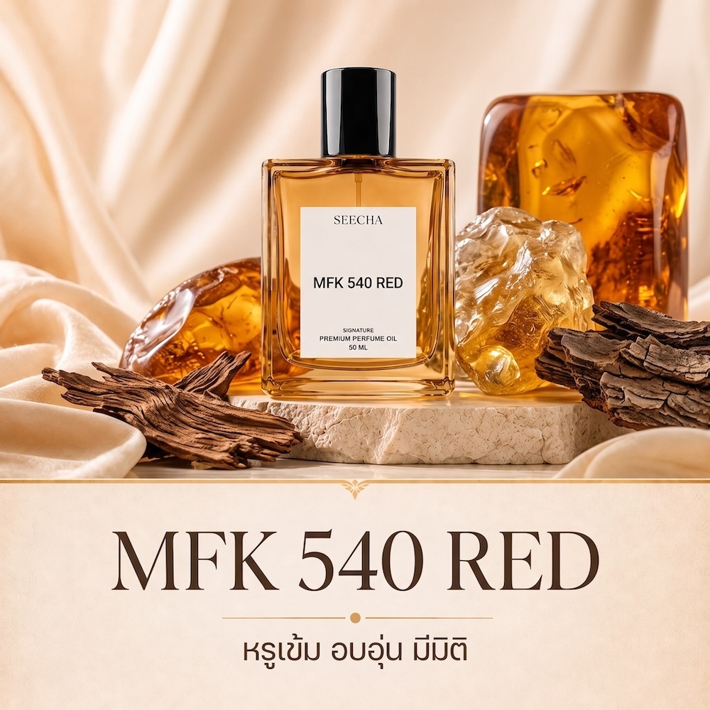 ❤️ 125 MFK 540 RED เอ็มเอฟเค 540 เรด ❤️ Seecha Oil Perfume น้ำหอมสีชา ขนาด 50ML ใช้นาน 1-2 เดือน