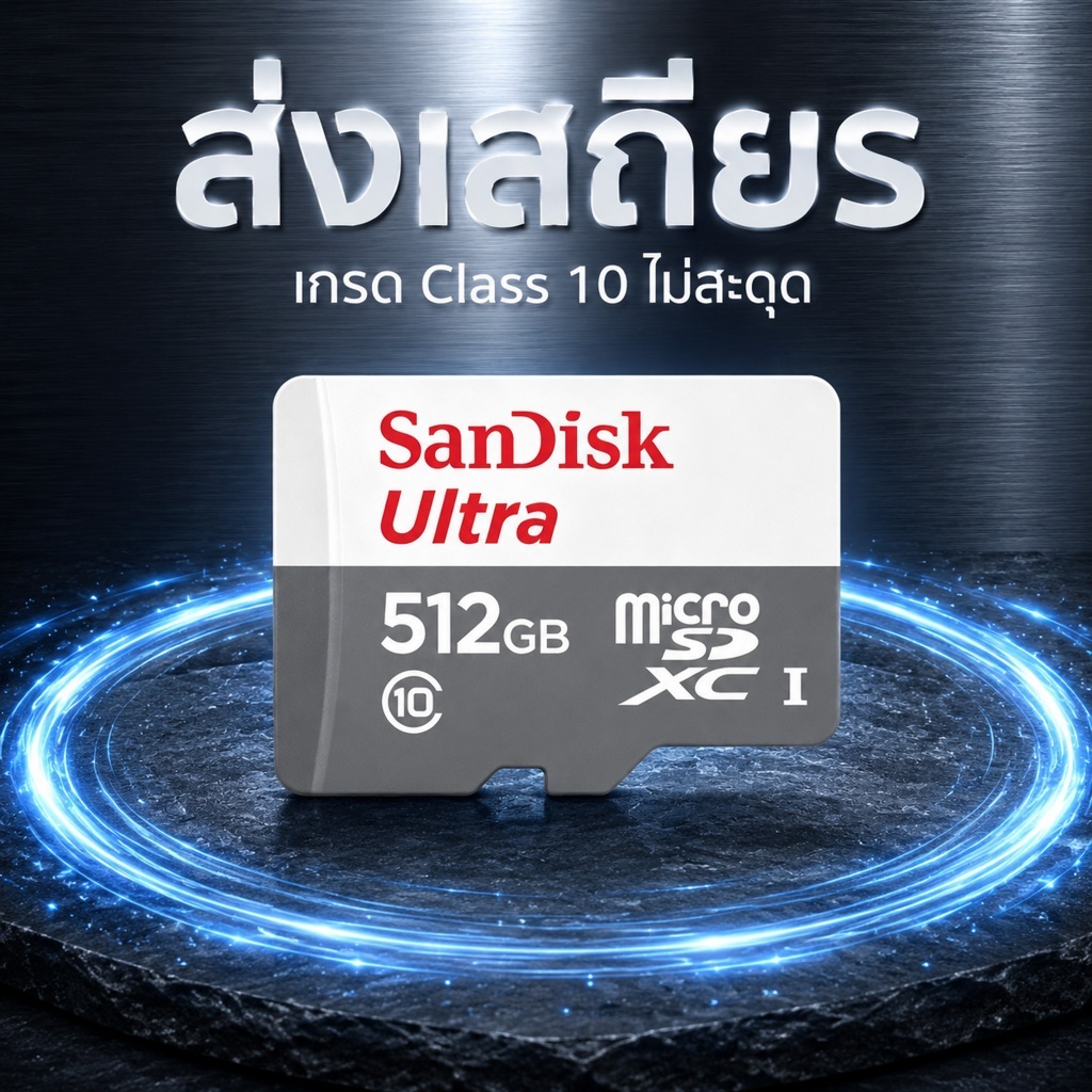 Micro SD Card SanDisk Ultra 32GB/128GB/256GB/512GB/1TB Class 10 UHS-I ของแท้ - TF Card รองรับ 4K กล้
