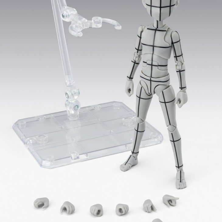 4573102698353 S.H.Figuarts Body-kun -Ken Sugimori- Edition -Wireframe- (Gray Color Ver.)