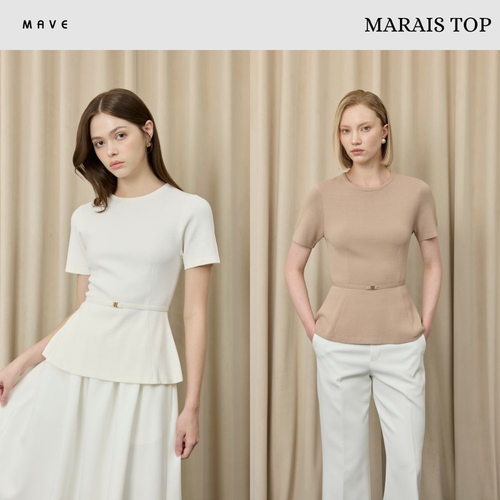MAVE เสื้อรุ่น MARAIS สี TAUPE,OFF WHITE