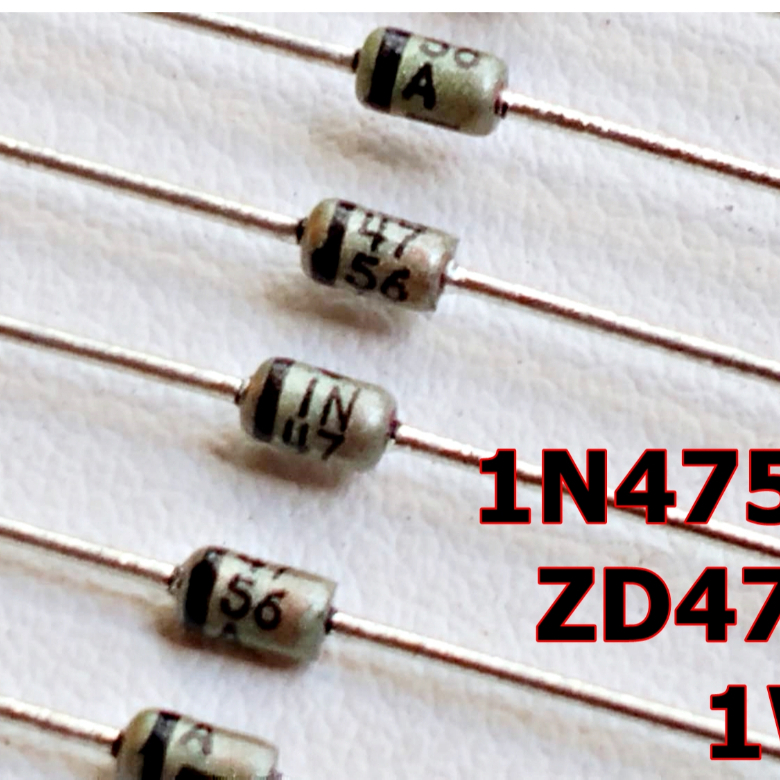 ZD-47V ซีเนอร์ไดโอด 1N-4756 Zener Diodes 1W/47V , Iz= 5.5mA แพ๊ค5ตัว