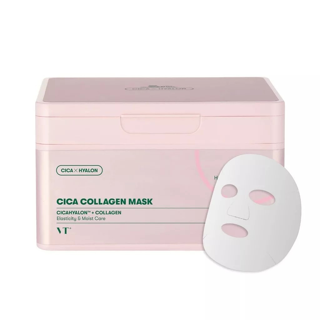 VT CICA Collagen Mask มาส์กหน้าใบบัวบก ผสมคอลลาเจน (30 แผ่น) (No.Jp639)