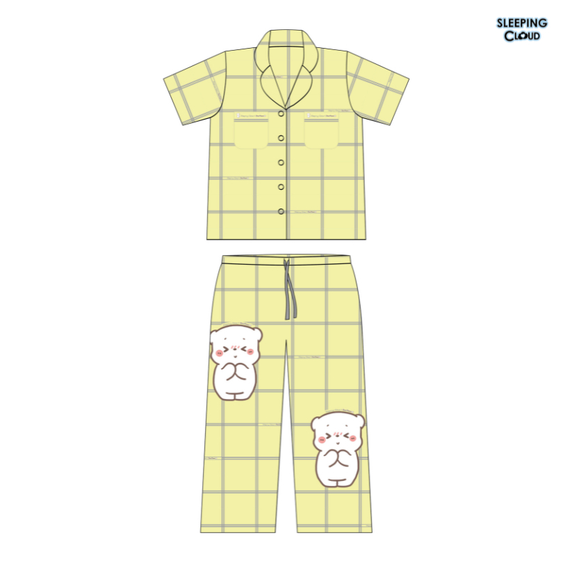 ชุดนอน SLEEPING CLOUD | ชุดนอน 100% LYOCELL ผ้านุ่ม เย็น ใส่สบาย : BearPlease MONDAY