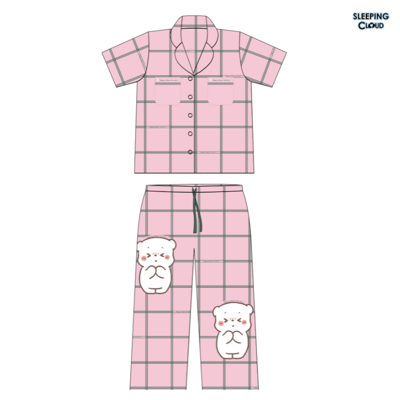ชุดนอน SLEEPING CLOUD | ชุดนอน 100% LYOCELL ผ้านุ่ม เย็น ใส่สบาย : BearPlease TUESDAY
