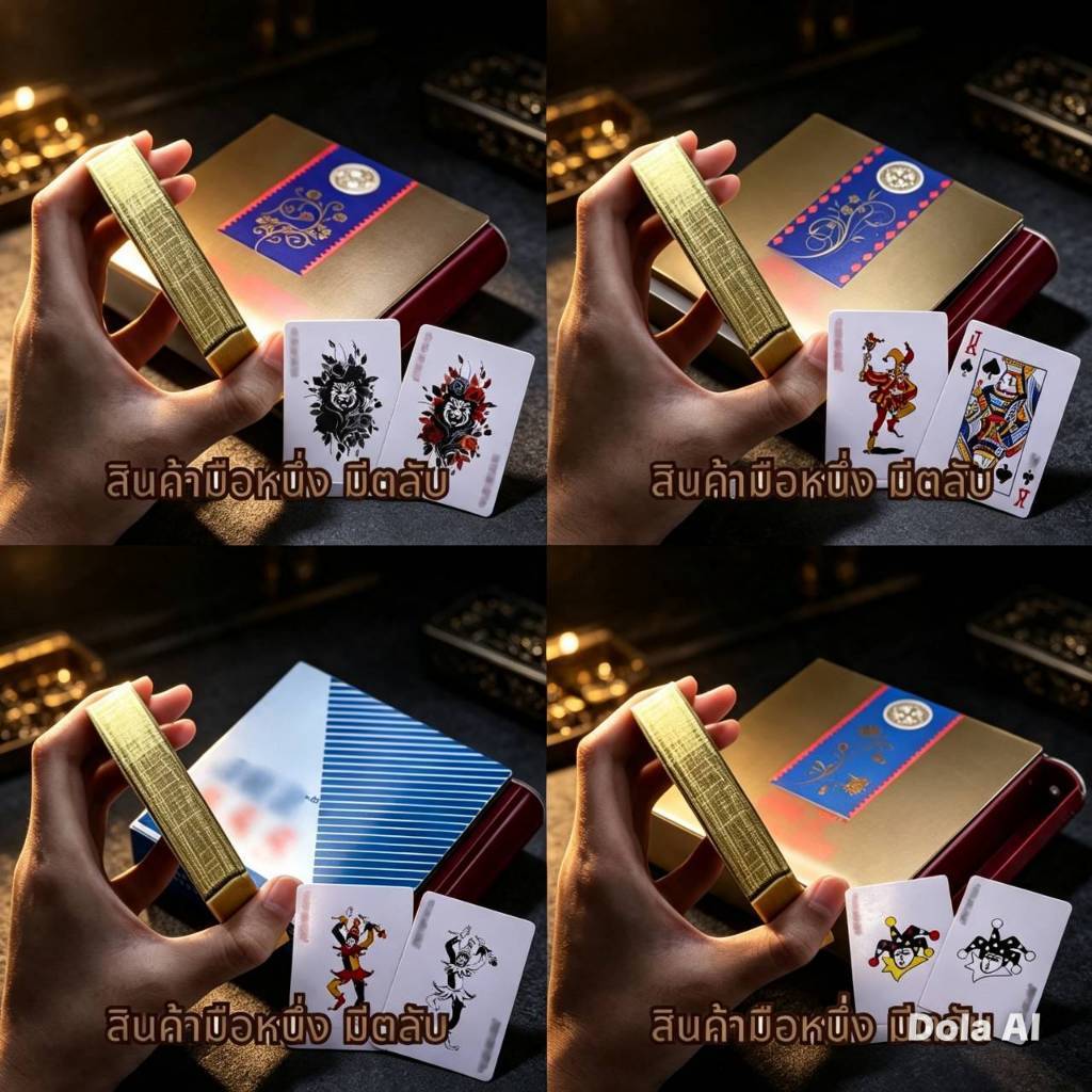 อย่างดี 🔥 จัดส่งในกรุงเทพฯ 🔥【1 ชุด】54แผ่น กาดเกมขอบทอง รหัส111 555 777 888 (6สำหรับ)