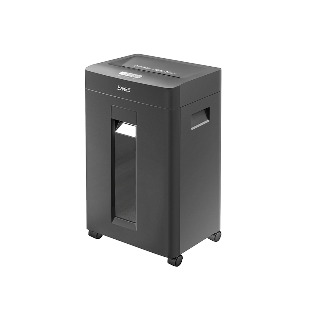 Bantex เครื่องย่อยเอกสาร 23L 8แผ่น/ครั้ง ย่อย4x25mm เสียงเงียบ มีล้อ ต่อเนื่อง10นาที Paper Shredder