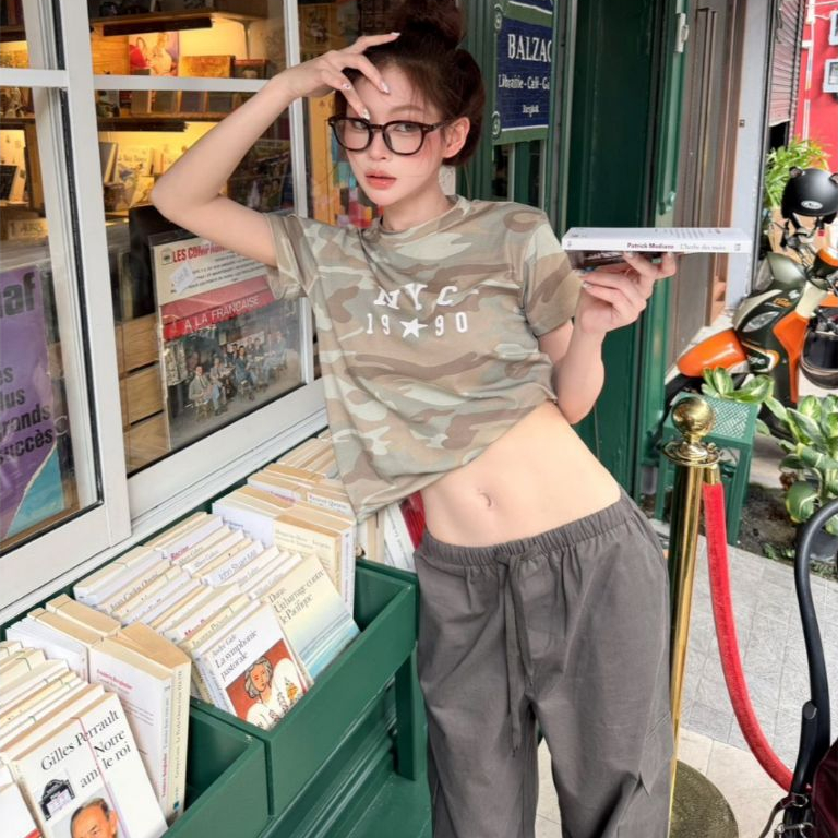 Lazy - cc - Camo tees เสื้อยืดลายทหาร (พร้อมส่ง)