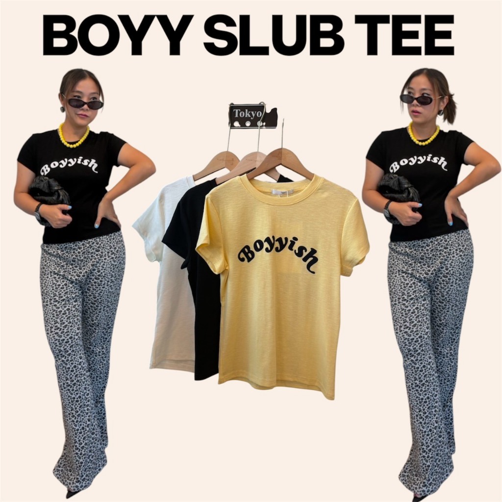 เสื้อแขนสั้นboyy slub tee