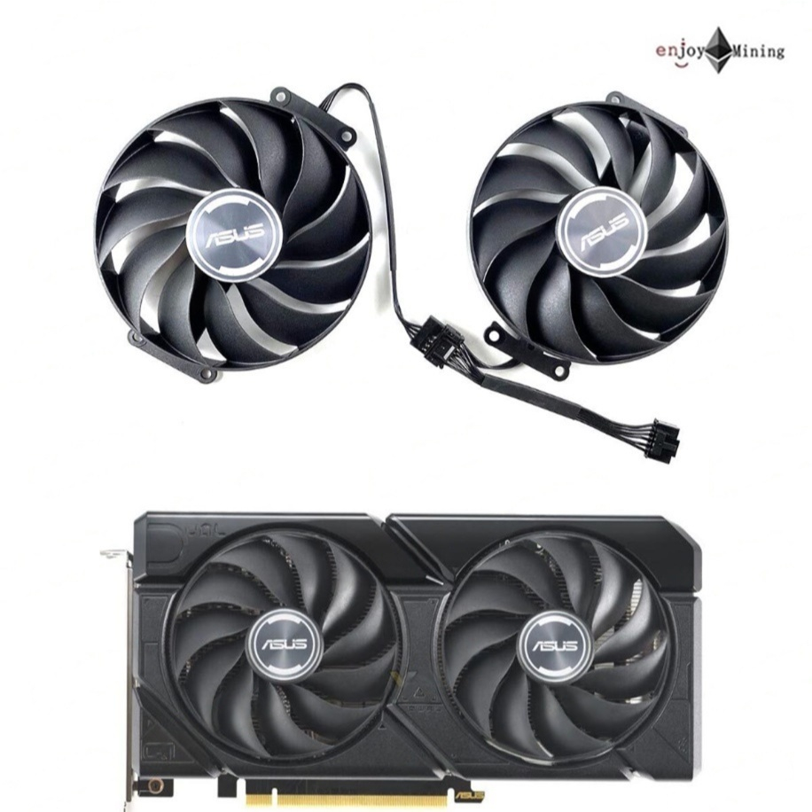 พัดลมการ์ดจอ ASUS RTX 4060 4060ti DUAL Graphics Card Cooling Fan PLA9215B12H