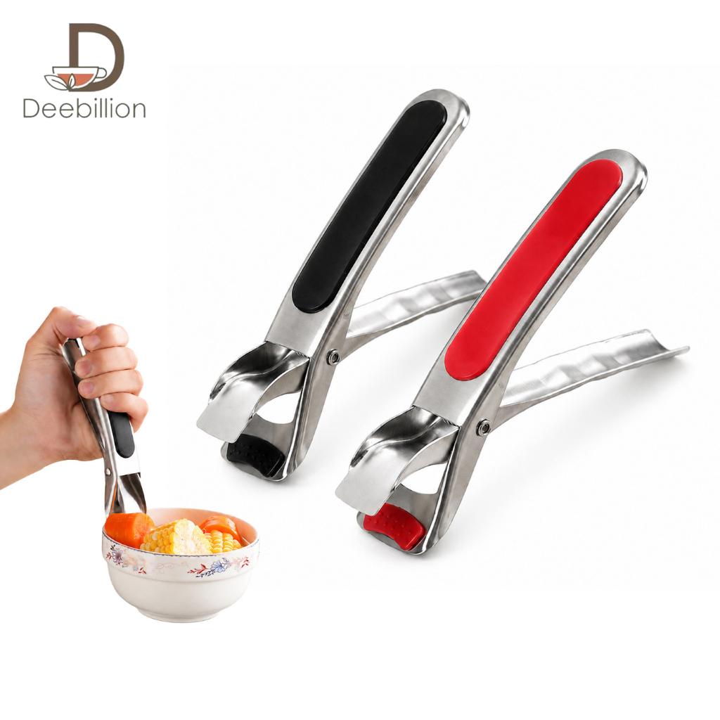 ที่คีบจานร้อน คลิปหนีปจานกันลวก ที่จับภาชนะร้อน Hot plate gripper ช่วยป้องกันการลวกเมื่อจับภาชนะร้อน Deebillion