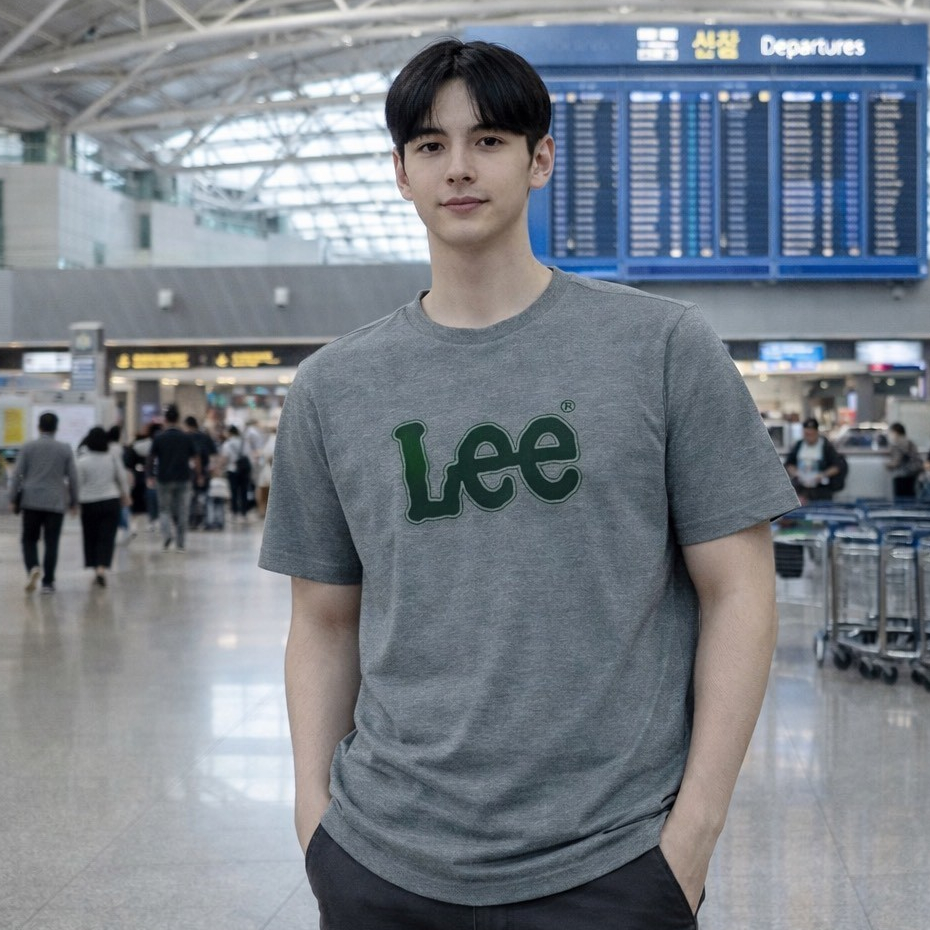 Lee เสื้อยืดคอกลมชาย แบรนด์ Lee งานสวยมาก ๆ จร้า