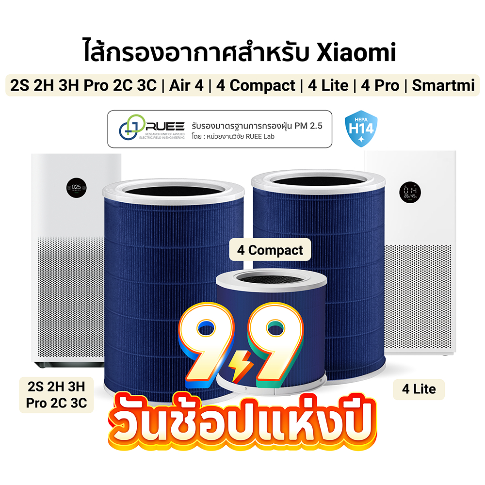 (NewArrival) iSUPER Air Purifier HEPA 14 Filter ไส้กรองสำหรับ Xiaomi Air Purifier Filter กรองได้ดีกว่า HEPA 13 ถึง10เท่า